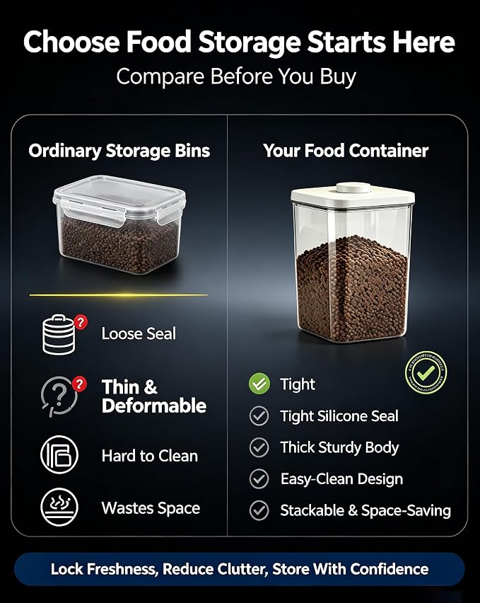 LivLab Mker Pet Food Storage Container With Lids & Cup