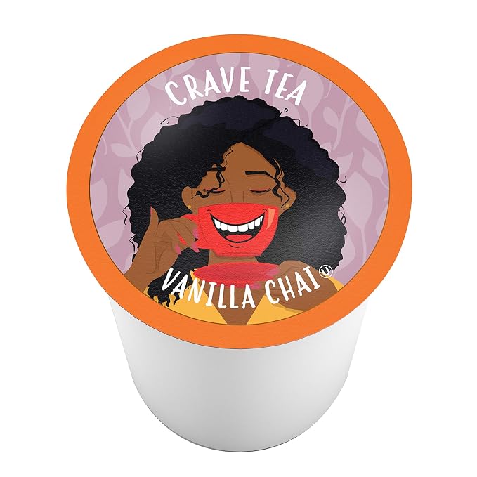Crave Beverages Tea Pods, Vanilla Chai for Keurig K Cup Brewers, 100 Count
