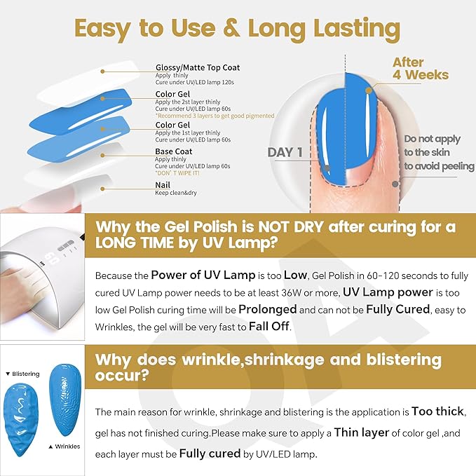 YTD Likomey Iris Blue Gel Nail Polish,15ml Salon Home DIY Manicure and Pedicure Fall Winter UV Color Varnish,CS458