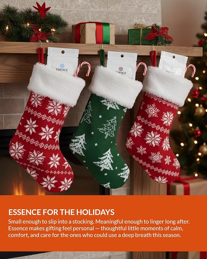 Essence Wearable Aromatherapy Nasal Diffuser – Orange Essential Oil Nose Ring Silicone Inhaler for Stress & Mood Support - Made in USA & Travel-Friendly (3 Pack)
