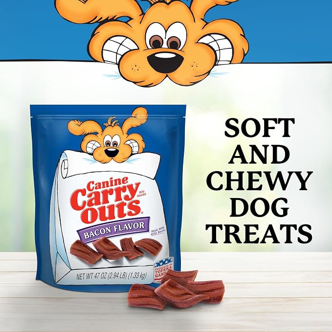 Canine Carry Outs Bacon Flavor Dog Treats, 47 Ounce Bag