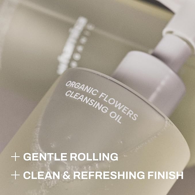 Whamisa Organic Flowers Cleansing Oil, Face Cleanser, Postbiotic-Rich Makeup Remover for Deep Cleansing, Pore Care, Rolling, Fermented, Easy Clean, Korean Skin Care (260ml)