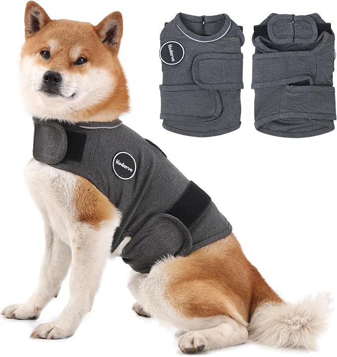 Dog Anxiety Jacket, Skin-Friendly Dog Calming Shirt - Dog Coat for Thunder, Fireworks, Vet Visits and Separation - Keep Pet Calm Without Medicine & Training, Anti Anxiety Vest for Dogs