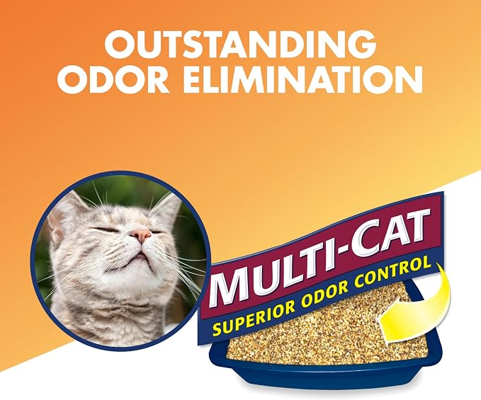 ARM & HAMMER Naturals Clumping Cat Litter, Multi Cat, 18 lbs | Plant-Based, Easy Scoop Clumps, Outstanding Odor Control, 2X Liquid Absorption, Low Dust, Lightweight Formula