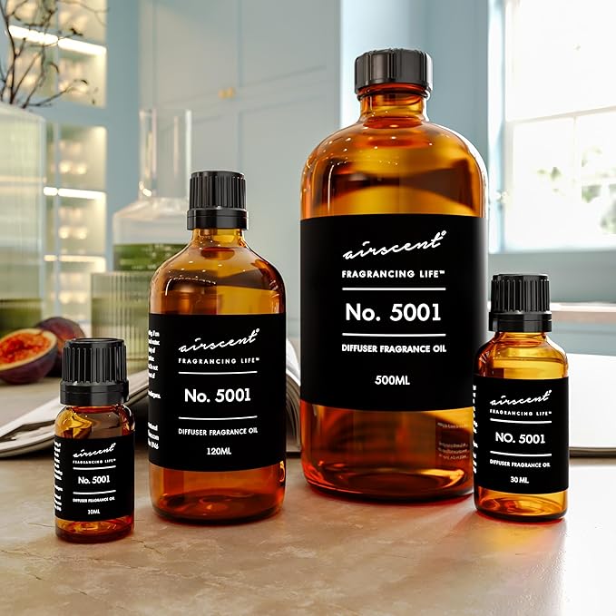 AirScent Bac. Rouge Inspired Diffuser Oil - Perfume Dupe - 120 mL | Premium Fragrance Oil No. 5001 for Ultrasonic and Waterless Diffusers and Crafting - 4 fl oz Dropper Bottle
