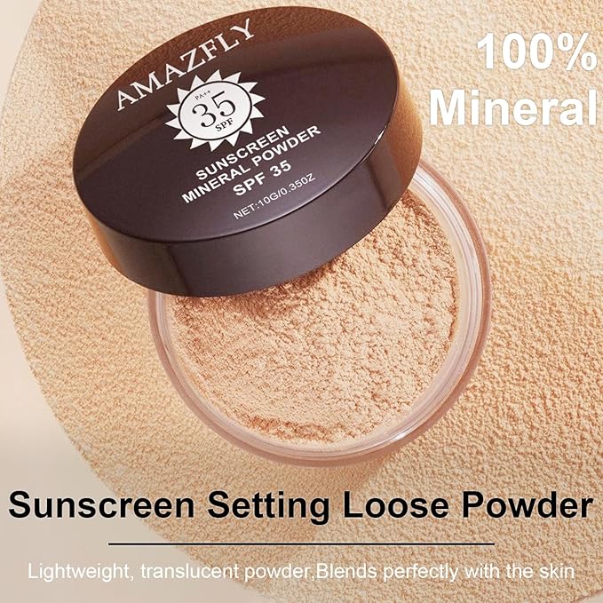 Mineral Powder Foundation, SPF 35, Talc-Free Lightweight Loose Powder for a Smooth & Matte Finish - Medium Coverage, Skin-improving Mineral Foundation (#05 Fair Light Foundation Makeup)