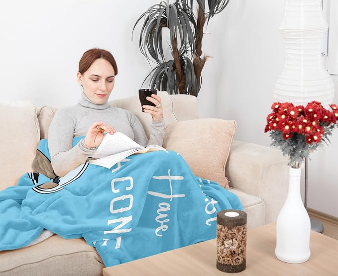 Get Well Gifts for Women/Men After Surgery Blue Blanket 50"x60" | Feel Better/Get Well Soon Gifts for Women, Surgery Recovery Gift for Men, at Least You Dont Have to Wear A Cone