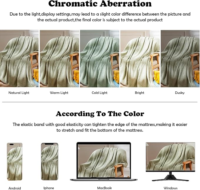 NEWCOSPLAY Fleece Leaves Pattern Throw Blanket, Sage Green, 50"x60" | Super Soft Throw Blanket, Lightweight Cozy Bed Sofa Blanket, Premium Silky Flannel Fleece, Travel Blanket for All Season Use