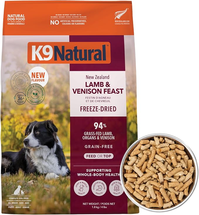 K9 Natural - Freeze Dried High Protein Grain-Free Dog Food Or Topper