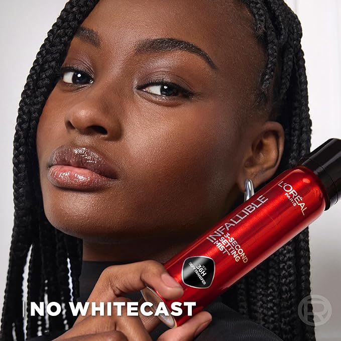 L'Oreal Paris Infallible 3-Second Setting Spray Mist, Microfine Mist for up to 36HR Wear, Clear, 1.76 oz