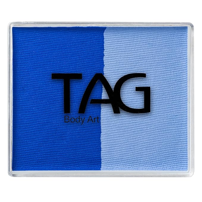 TAG Face and Body Paint - Split Cake 50g - Powder Blue and Royal Blue