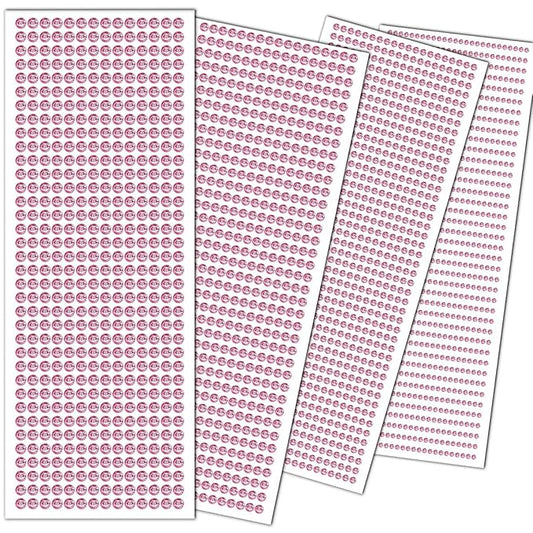 3090PCS Face Gems Eye Jewels Rhinestones Crystals Stickers 3/4/5/6mm with Light Pink Rhinestones Stickers for Body, Stick on Jewels Makeup Glue for Face Eye Hair Nails Make up and Craft Decor