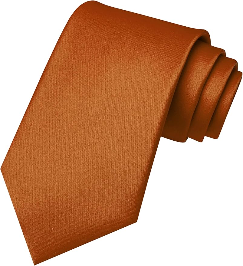 JEMYGINS Solid Color Tie Mens Necktie for Business and Wedding