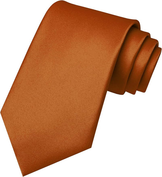 JEMYGINS Solid Color Tie Mens Necktie for Business and Wedding