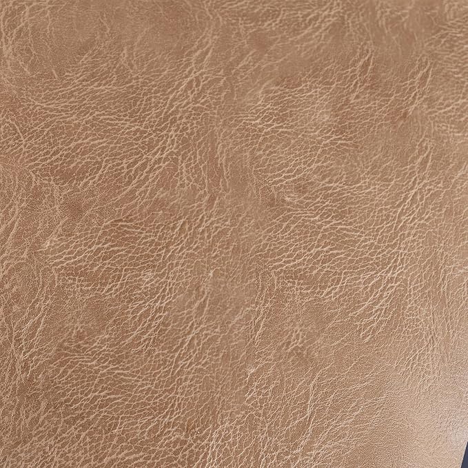 Fancy Homi Tan Long Lumbar Faux Leather Body Decorative Throw Pillow Cover 12x20 Inch for Bedroom Couch Bed Bench, Thick Beige Solid Rectangular Waterproof Cushion Case, Boho Farmhouse Room Decor
