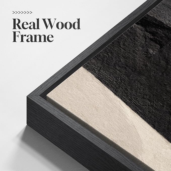 Framed Black Beige Abstract Long Vertical Wall Art for Living Room, 2 Piece | Long narrow, Oversized, Canvas prints, Abstract pictures, Vertical, Modern artwork, Black and beige, Hallway wall decor