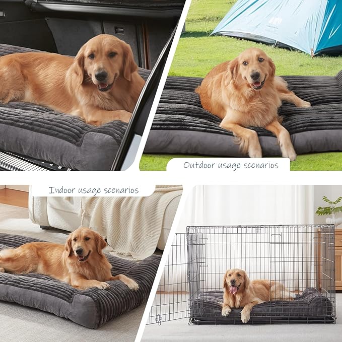 Dog Beds for Giant Large Dogs Breeds,Sofa Dog Bed with Pillow for Crate Kennel, Super Soft Pet Bed for Support Bolster, Comfortable Pet Couch Bed & Non-Slip Bottom