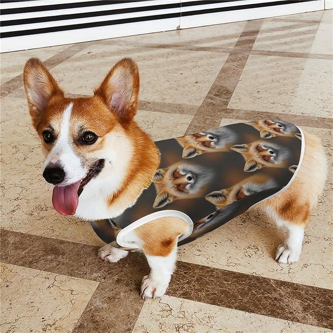 Fashion Cat Shirt Dog Tank Tops Pet Soft Breathable Clothes Cute Decor Fox Animal