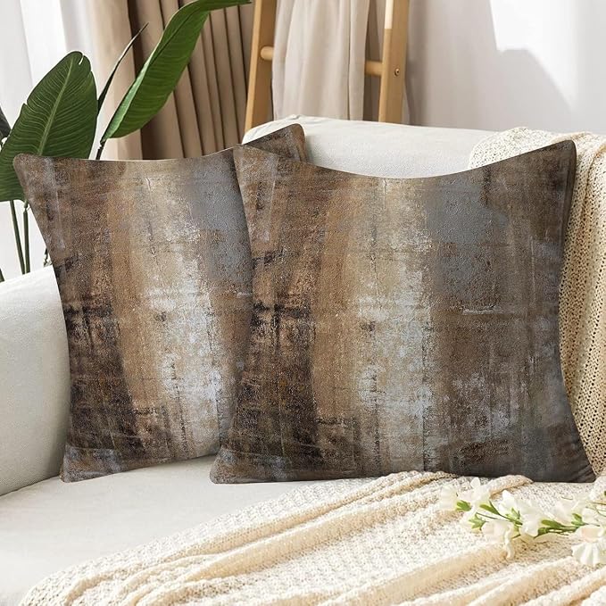 Throw Pillow Covers for Couch, 26x26 Inch, 2 Pack, Taupe | Decorative Throw Pillow Covers Cushion Covers for Couch Bedroom Sofa Living Room