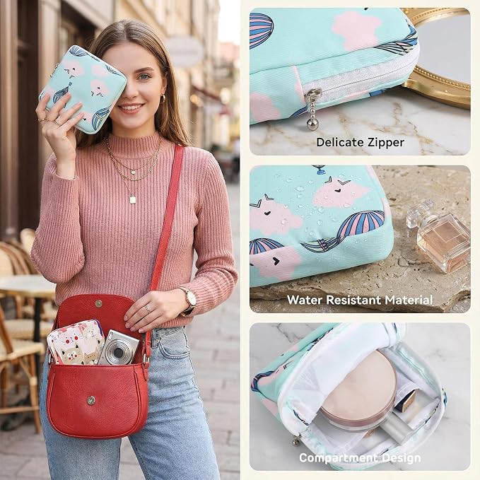 3Pcs Sanitary Pad Pouch, Sanitary Napkin Bag Pads for Women Pads Bags | Storage Bag Period Pouch Tampon Organizer Pouch Tampon Pad Holder for Purse, Pad Bags Feminine Care First Periods