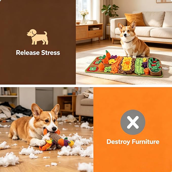 Snuffle Mat for Dogs, Interactive Dog Puzzle Toy & Slow Feeder