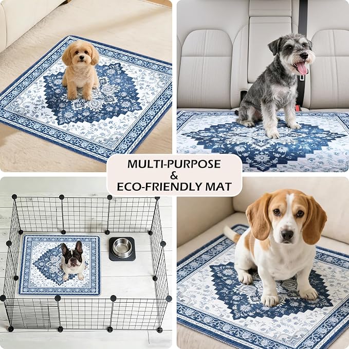 2PACK Washable Pee Pads for Dogs, Reusable Dog Pads Upgrade Non-Slip Dog Pee Pads Heavy Absorbency Puppy Pee Pads Quick Dry Whelping Pads/Waterproof Puppy Training Pad
