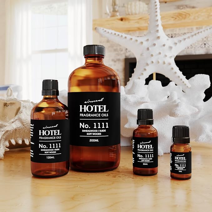 AirScent My Way Diffuser Oil No. 1111 Inspired by the 1 Hotel - 500 mL | Sandalwood Suede Soft Woods - Hotel Diffuser Oil for Ultrasonic and Waterless Diffusers and Crafting - 16.9 fl oz Bottle