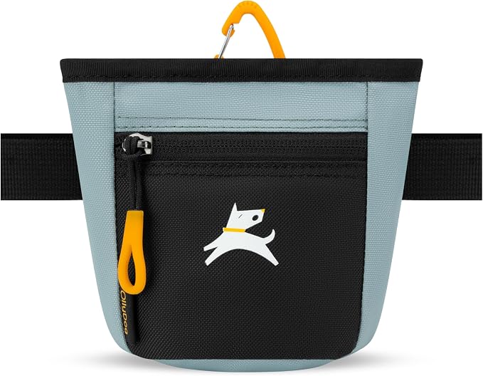 OllyDog, Goodie Treat Bag, Dog Treat Training Pouch | Magnetic Closure | 3 Ways to Wear | Hands-Free Waist Belt | Water-Resistant Recycled Vegan Fabric (St. Lucia)