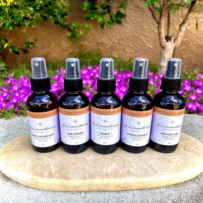 Sacred Goddess Essential Oil Spray 4oz - Fleur Aromatherapy | Made with Purified Water, Sensual Spray Blend, Professional Clinical Aromatherapy Quality
