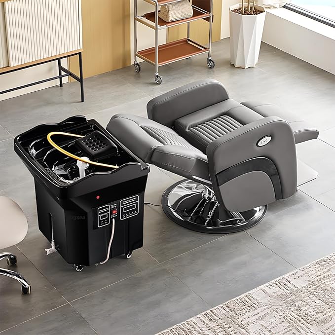 Bigsea Japanese Head Spa Equipment, Portable Head Spa Equipment Support 60L Water Storage and Preheating, Thermostatic Water Circulation Shampoo Basin, Enhance The Head Wash Experience