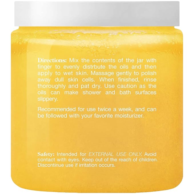Majestic Pure Sweet Orange Body Scrub for All Natural Skin Care - Exfoliating Multi Purpose Body and Facial Scrub Moisturizes and Nourishes Face and Skin - 10 oz - Great Gift for Her