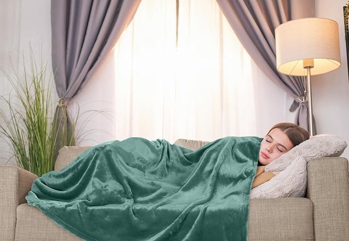 Utopia Bedding Soft Fleece Bed Blanket Throw Size Celadon (50x60 Inch) | Microfiber Plush Warm Lightweight Breathable Cozy Blanket Anti-Static, All Season Use, Gift for Women and Men