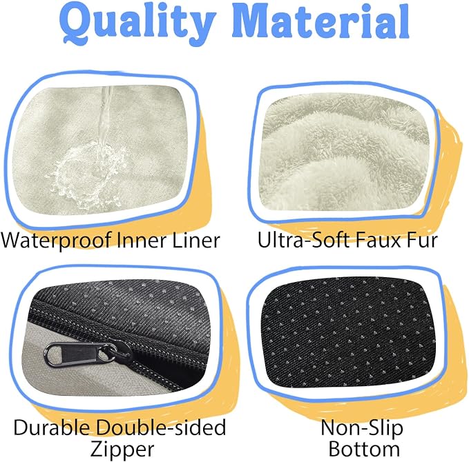 Orthopedic Waterproof Dog Bed for Medium and Large Dogs | Egg Crate Foam, 4-Sided Bolster Support, Waterproof Liner, Non-Slip Bottom, Removable Bolster Cover, 36 x 27 Inch