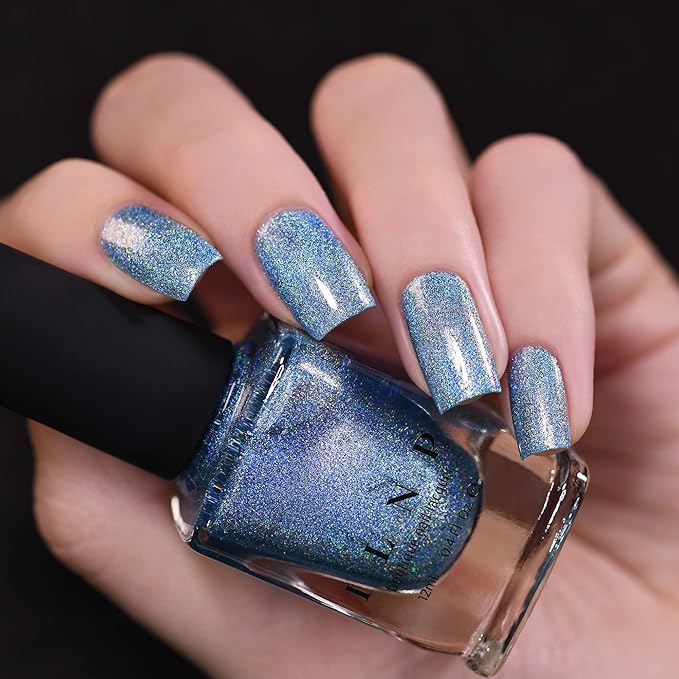 ILNP Cold As Ice - Icy Blue Holographic Nail Polish