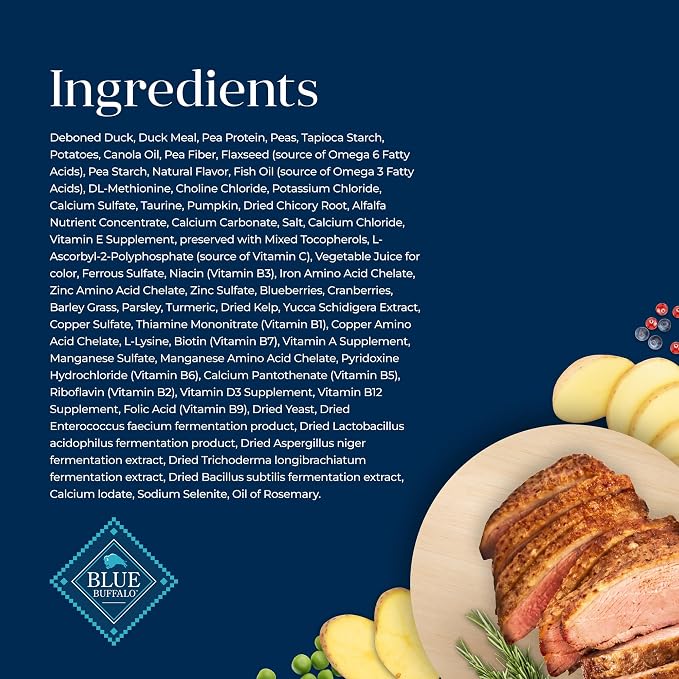 Blue Buffalo Basics Duck Grain-Free Skin & Stomach Care Dry Cat Food, 11 lb | Real Duck #1 Ingredient, Limited Ingredient Diet, Antioxidant-Rich LifeSource Bits, Skin & Coat Health