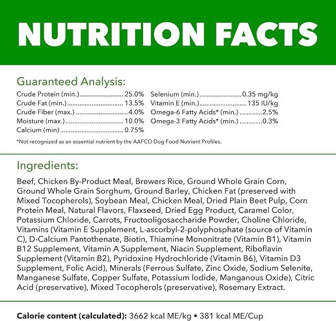 IAMS Proactive Health Adult Minichunks Dry Dog Food, Beef & Rice, 30 lb | Real beef #1 ingredient, no fillers or artificial flavors, glucosamine & chondroitin, supports bones, joints & muscles