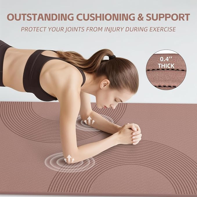 PAIDU Large Yoga Mat, 72" x 36" x 2/5"（10MM） Thick Non-Slip Exercise Mat, SGS-Certified POE Material, Ideal for Home Gym, Yoga, Pilates, Fitness Workouts & Floor Mat