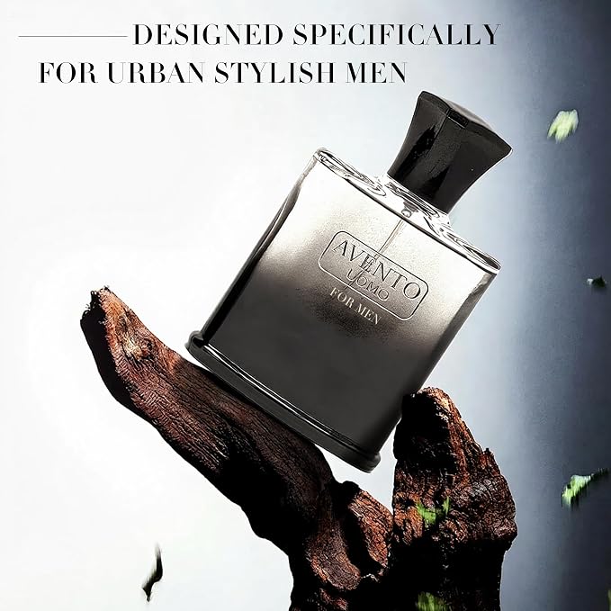 AFLUXE AVENTO UOMO Cologne for Men | Long-Lasting Woody Fresh Scent | 100ml Eau de Toilette | Luxury Gift Set