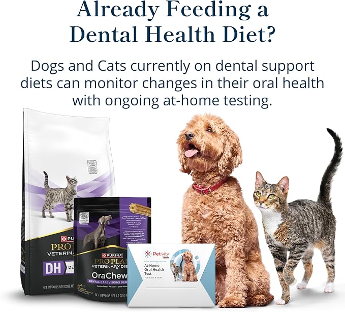Petivity At-Home Oral Health Test for Cats and Dogs, Powered by Purina - 1 Ounce (Pack of 1)