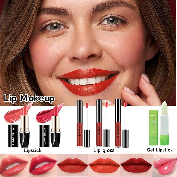 All in One Makeup Kit for Women Full Kit, 41PCS Professional Makeup Kit, Foundation Eyeshadow Lipstick Eyeliner Brush set, Complete Make Up Gift Set for Beginners and Professionals Alike