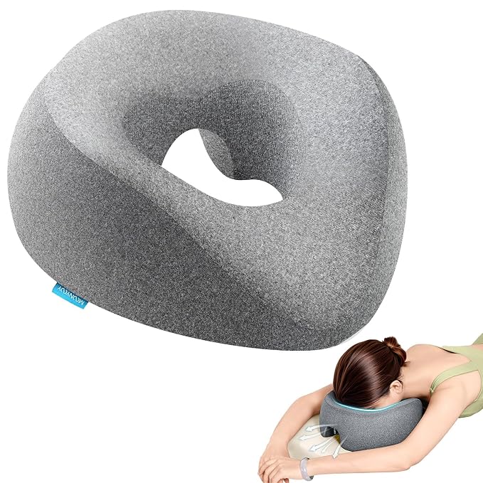 MOONYOOY Face Down Pillow with Face Cradle Pad, Massage Headrest for Bed, BBL Pillow After Surgery Post Eye Surgery Vitrectomy Recovery - Comfortable Support for Faster Healing & Pain Relief
