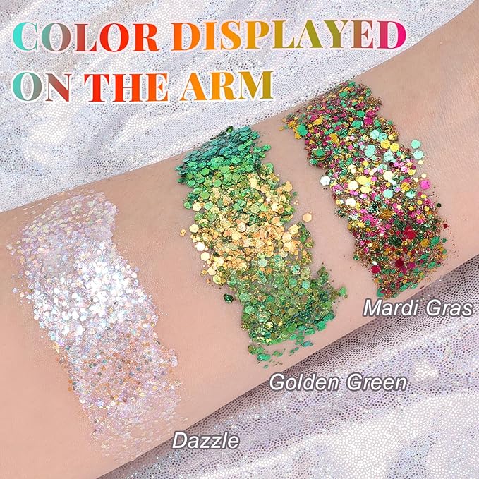 Dazzle Face and Body Glitter Stick for Sparkling Makeup, Hair Glitter Accessories for Women, Highlighting Stick for Fairy Dust Makeup, Cheerful Face Glitter for Festive Parties and Carnivals