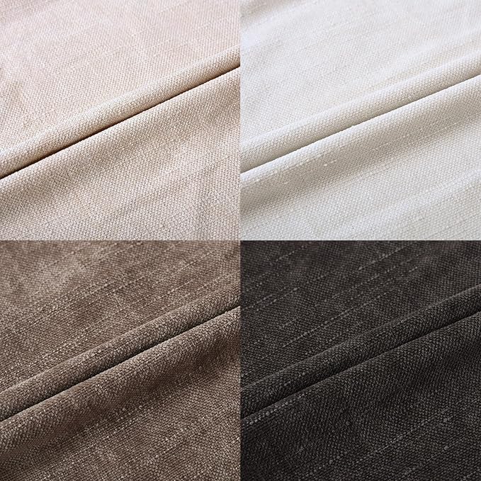 Set of 4 Soft Textured Decorative Throw Pillow Covers 12X20 Inch Cozy Farmhouse Cushion Cover Square Accent Pillow Cases for Bed Couch Sofa Living Room, Neutral