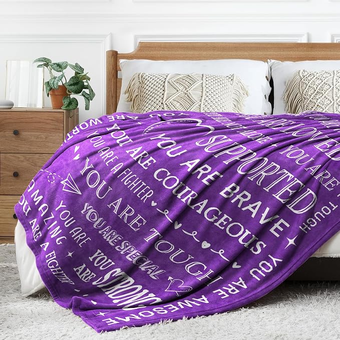 Gifts for Women- Get Well Blanket, Inspirational Gift for Her | Feel Better After Surgery Gifts, Thinking of You Gifts for Mom Grandma Aunt Friend Sister Daughter, 60'' x 50''