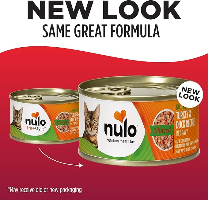 Nulo Freestyle Grain-Free Minced Wet Canned Food for Cats and Kittens, Turkey & Duck, 3 Ounce, 24 Cans