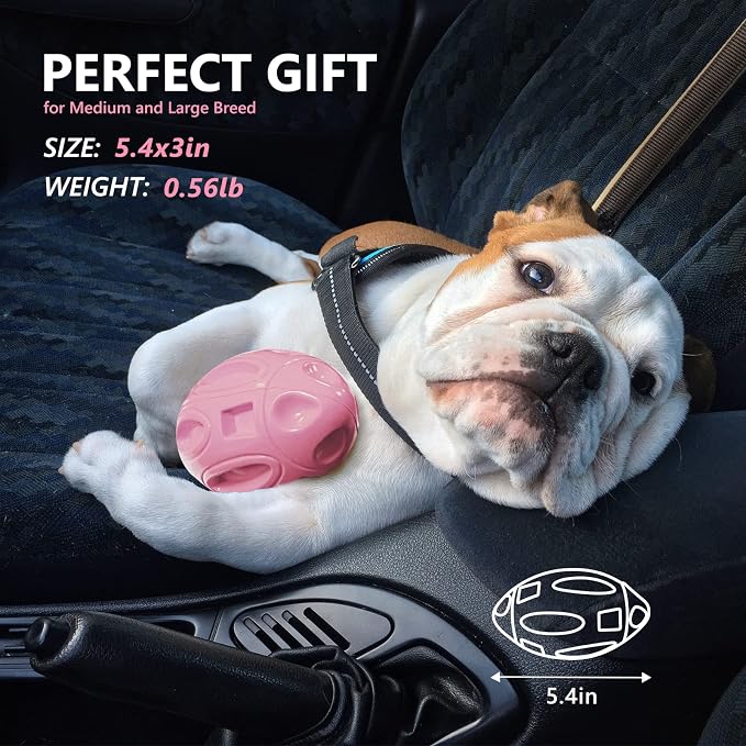 EASTBLUE Dog Toys for Aggressive Chewers, Indestructible Squeaky Football