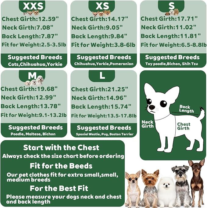2 Pack Dog Clothes for Small Dogs Boy Girl Summer Camo Puppy Clothes Pet Tshirt Dog Shirts for Small Dogs Cats Apparel Tank Top, for Chihuahuas Yorkies Toy Poodle, Green Camouflage + Solid (XS)