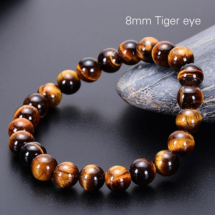 Tigers Eye Protection Handmade Bracelet Best Present For Men Women Attract Wealth Chakra Feng Shui Stretchy Beaded Bracelets Lucky Friendship Bracelet