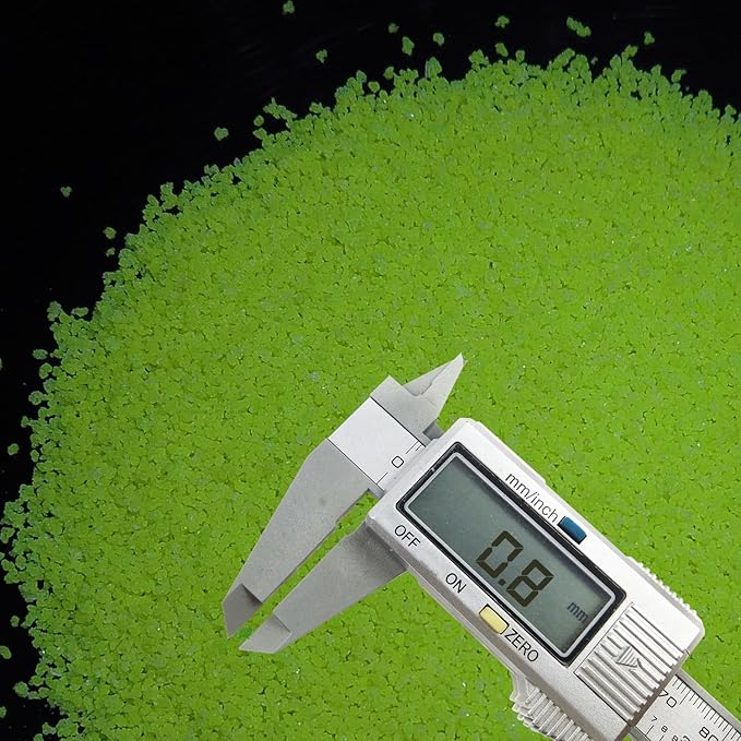 TWINKLING Glow in The Dark Crushed Glass, Broken Glass Glitter, Glow in The Dark Stones Gems Chips for DIY Resin Art Epoxy Crafts, Nail Art, Jewelry Making, Geode Painting, 0.85mm(100g) (Yellow)