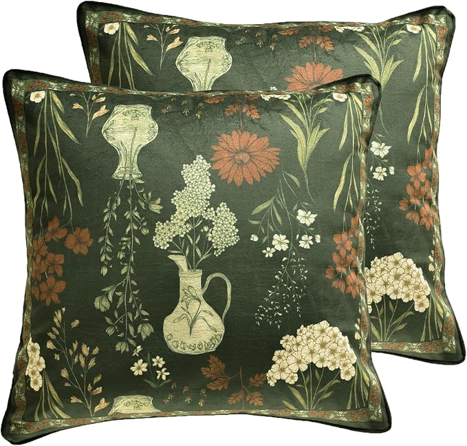 Designer Velvet Throw Pillow Cover,Set of 2,22"x22"-Nocturne | Pillow Cover,Concealed Zipper Design,Dragonfly Pattern,Sofas,Bedroom,Living Room,Lounge Chairs,All Season Home Decor